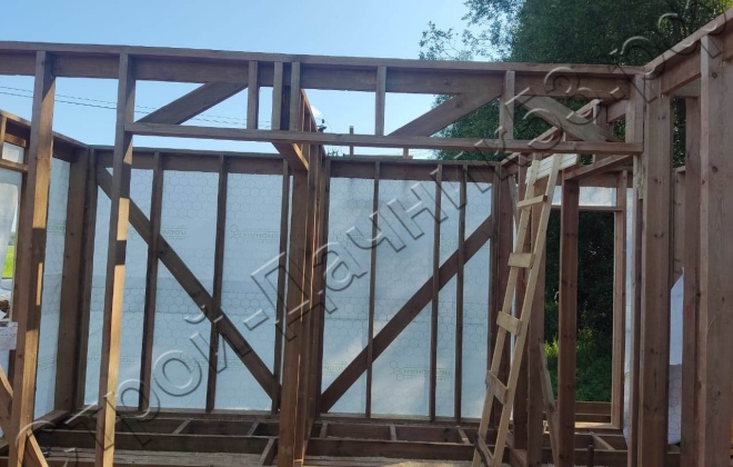 4 Каркасно-щитовой дом Д-59, 6x6м, 69.8 М², Московская область, Шаховской район, деревня Рябинки (6)